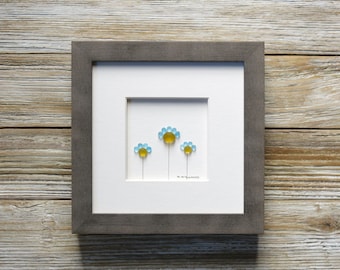 Art commission Fine art Pebbles Art Mother\u2019s Day Bouquet Unique Pebble Art Flower Vase Sea Glass Art Wedding,Beach Wall Art Wall art