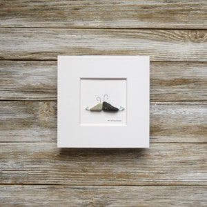 Pebble Art,Sea Glass Art,Rock Art,Pebble Art Whale,Pebble Art Couple,Valentines Gift,Anniversary Gift,Cute Art,Babies Room Decor,Framed Art!