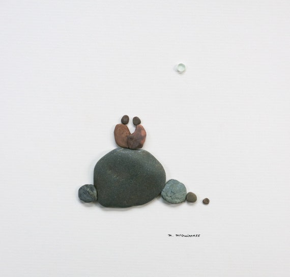 Pebble Artsea Glass Artpebble Art Coupleanniversary Giftunique Artframed Artrock Artunique Giftart By Maine Artist M Mcguinness