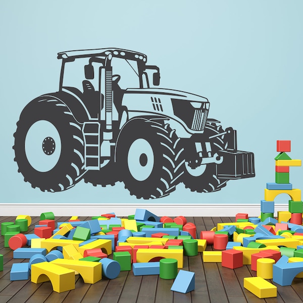 Tractor Wall Decal Art Kids Playroom Bedroom Nursery Vinyl Wall Decor