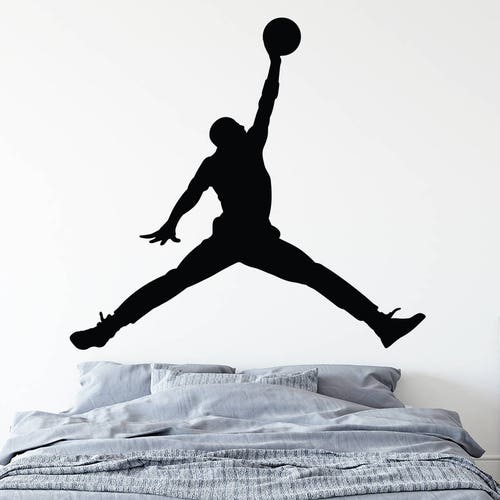 Michael Jordan Wall Decal Jumpman Decal Basketball Wall Etsy Australia
