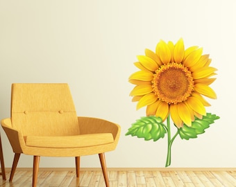 Sunflower Vinyl Wall Decal Art Decor