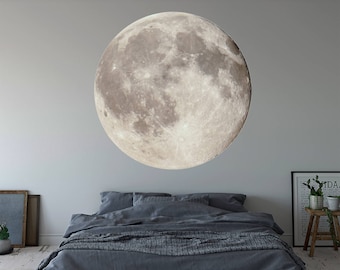 Moon Wall Decal Nursery Wall Decal Moon Vinyl Wall Art Decor