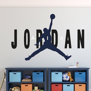 Michael Jordan Wall Decal Jumpman Basketball Jordan Decal Art Sports Kids Boys Room Vinyl Wall Decor