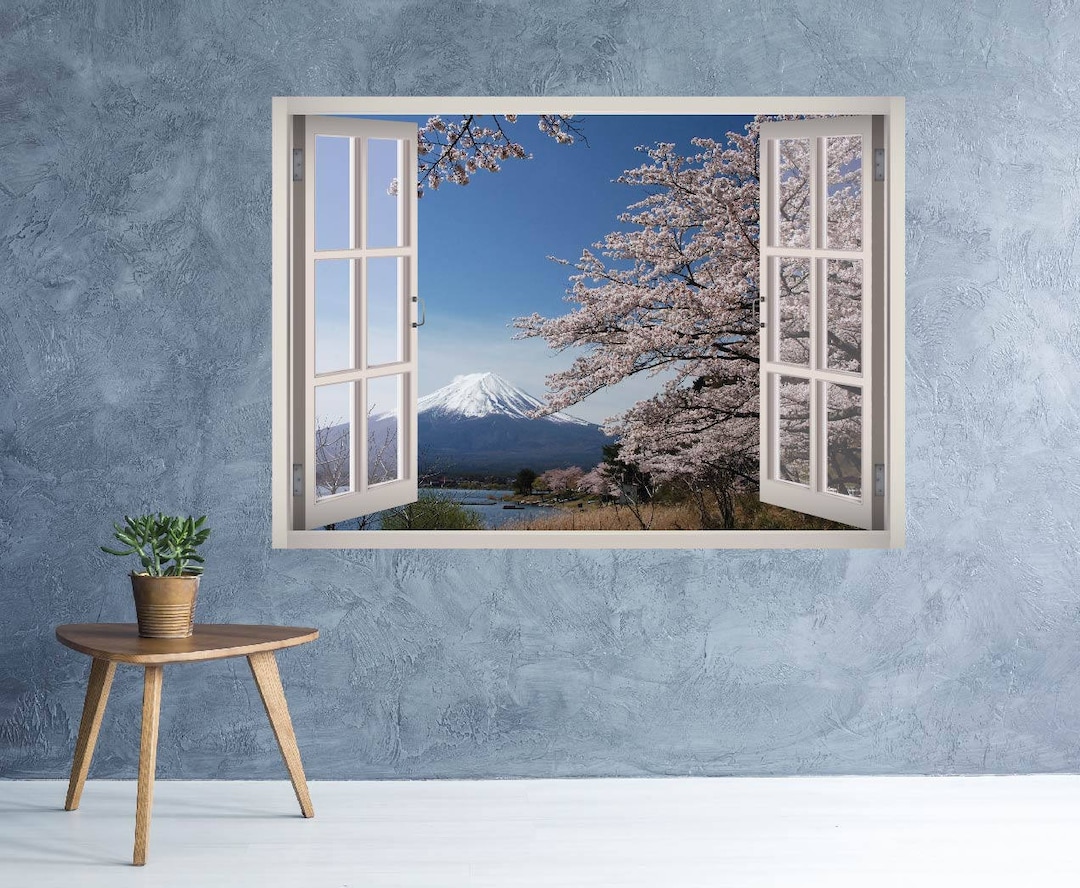 Mountain Wall Decal Snow Mountain Wall Sticker Snowcapped Mountain 3D