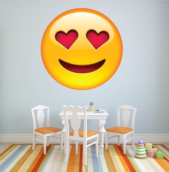 Emoji In Liebe Smiley Herzen Vinyl Wall Art Aufkleber Aufkleber -   Österreich