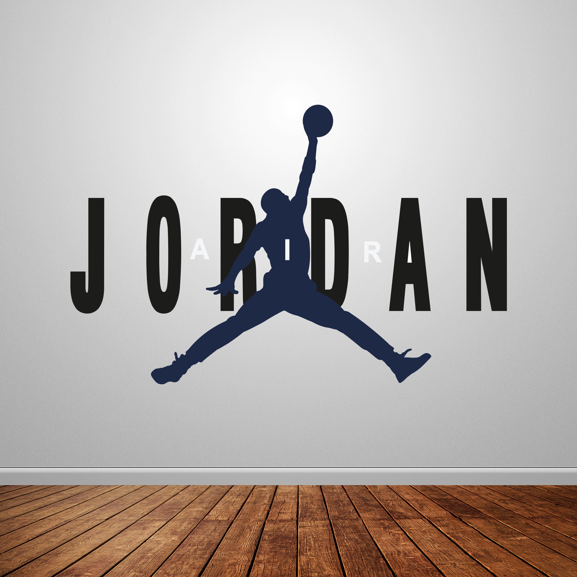 Michael Jordan Wall Decal Jumpman Basketball Jordan Decal Art Etsy