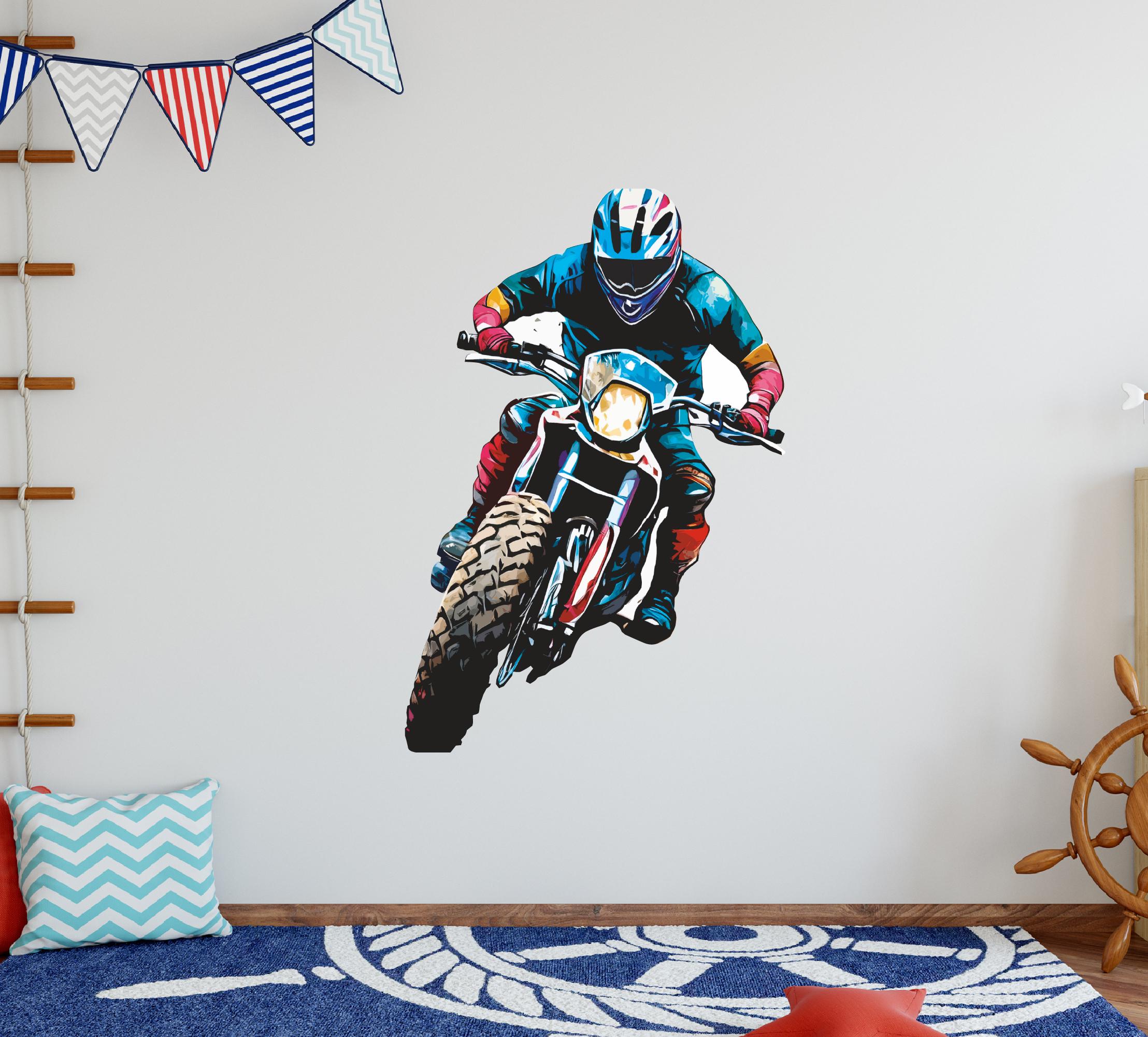 US Biker Wandtattoo – Selbstklebender Wandaufkleber In 6 Größen, Für Wohnzimmer, Küche, Schlafzimmer, Büro