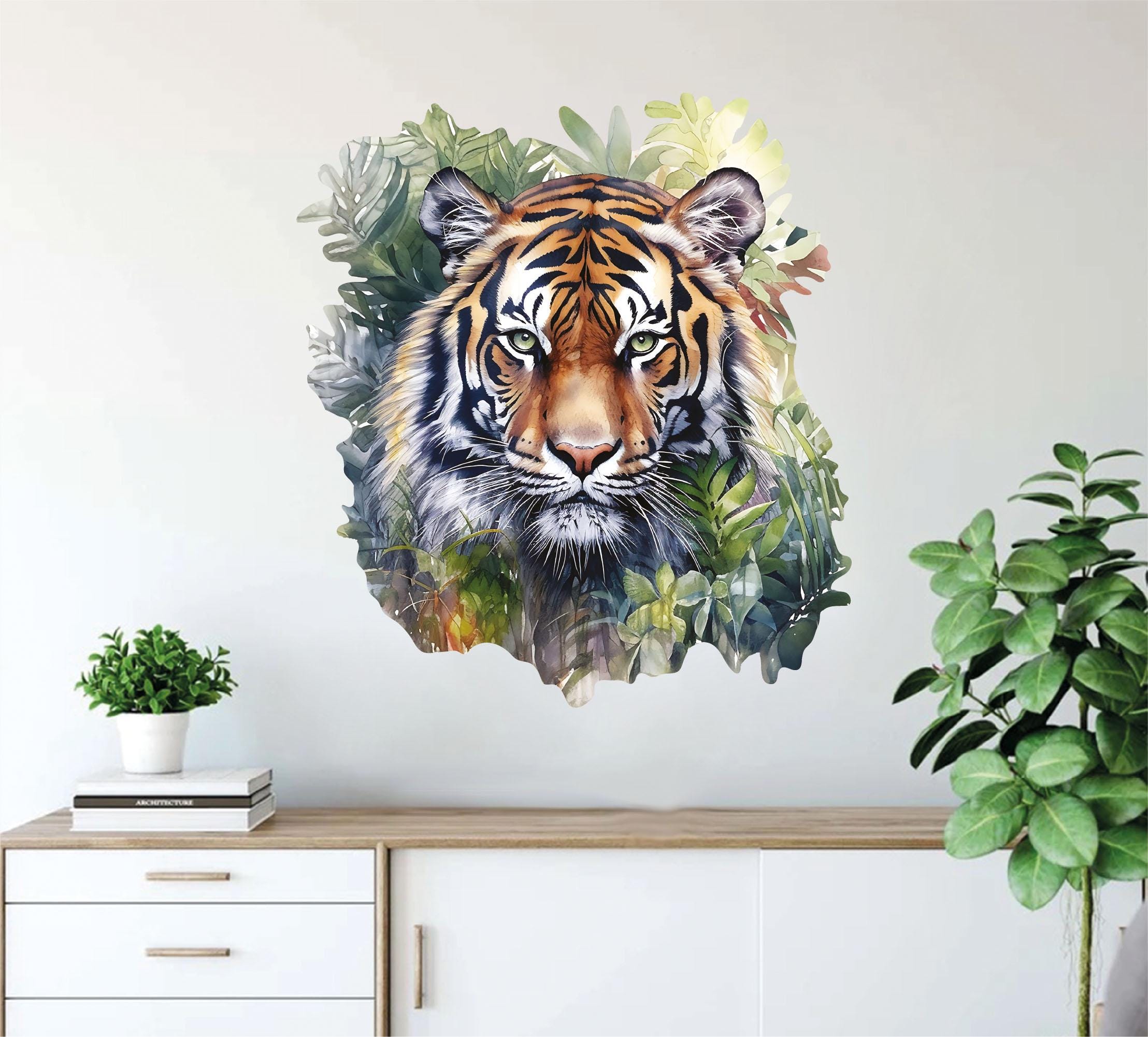 Autocollant Mural 3D Tigre Blanc – Décoration Adhésive, Vinyle Résistant à L’eau, Facile à Poser Et à Retirer - 9