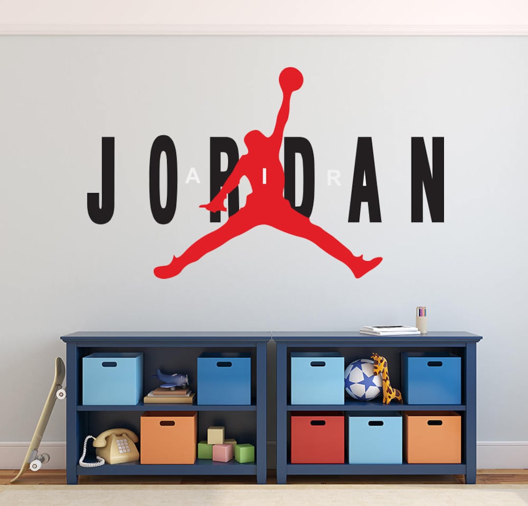 Michael Jordan Wall Decal Basketball Wall Decal Sports Jumpman Wall Art  Boys Room Kids Vinyl Wall Decal Sticker - Etsy