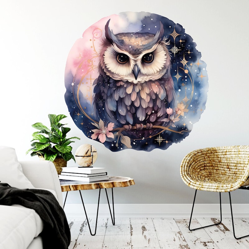 Owl Wall Decal - Etsy