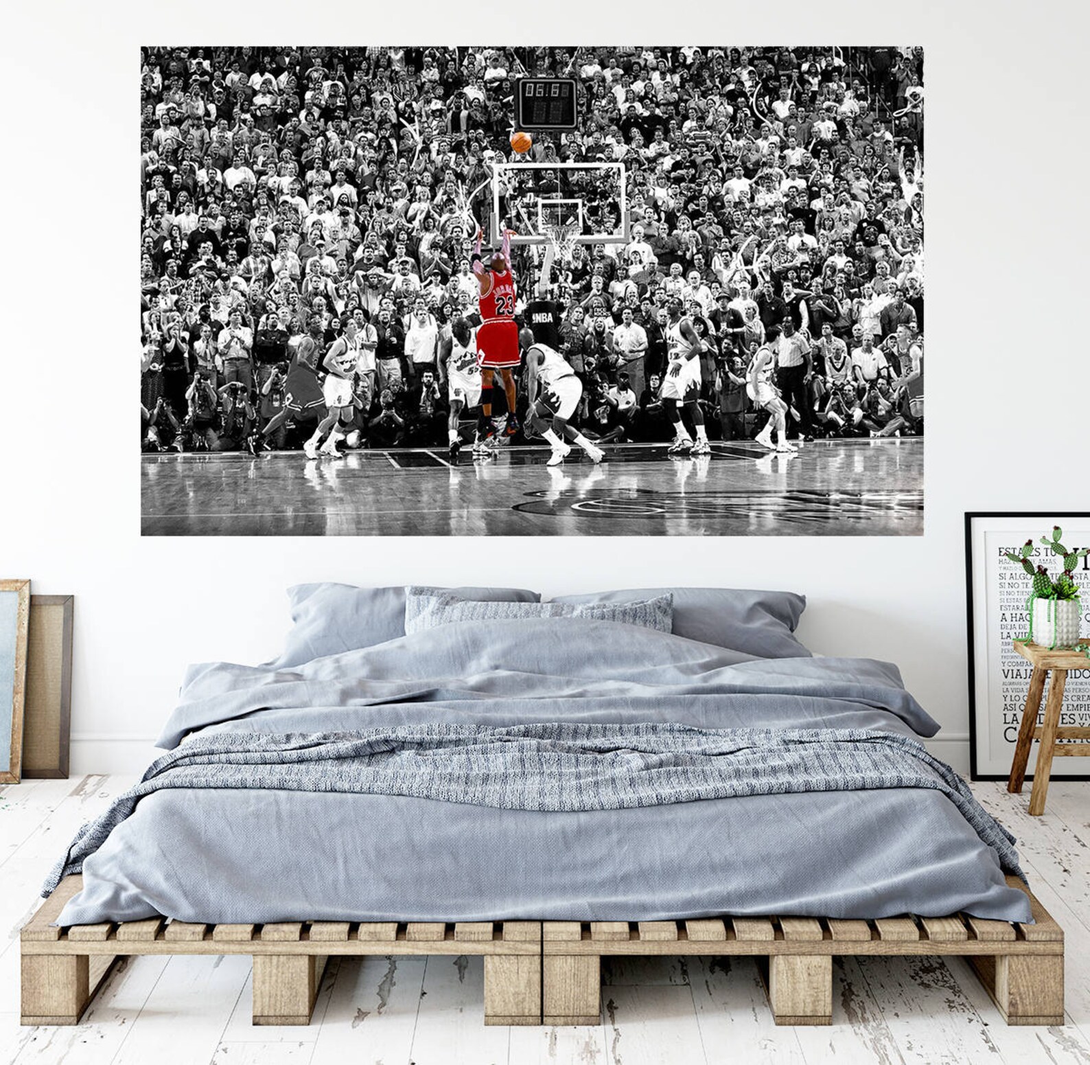 Michael Jordan Wall Art Mural Poster Jordan Fine Art Canvas Etsy