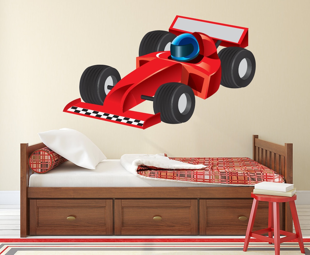 Race Car Wall Decal Formula 1 Racing Car Wall Art Kids Room Wall Decals