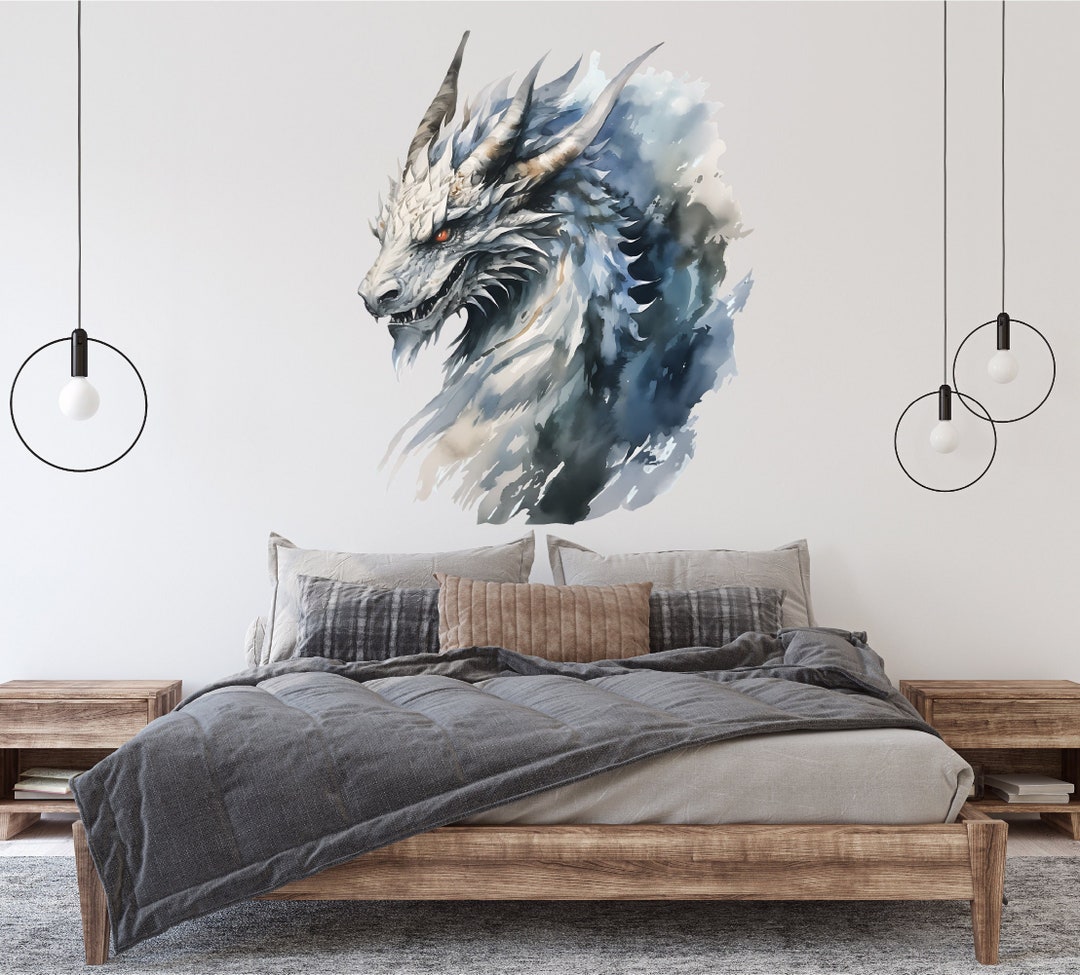 Celestial Dragon Wall Decal - Fantasy Creature Decor - Starry Dragon ...