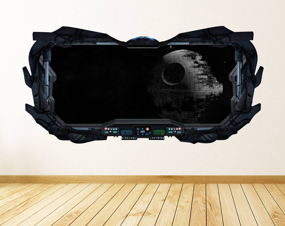 Death Star Vinyl Wall Art Star Wars Wall Decal Peel & Stick Etsy