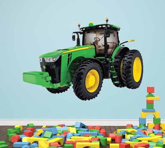 Green Farm Tractor Wall Mural John Deere Decal - John Deere Removable Wall Decorations Green Farm Tractor Wall Mural John Deere Decal - John Deere Removable Wall Decorations
