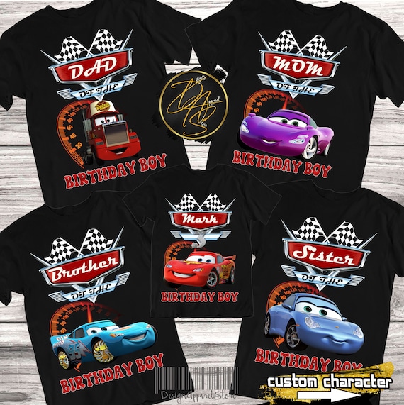 Disney Cars Birthday Shirt , Lightning Mcqueen Birthday Shirt