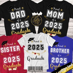 Graduierung 2025 Shirts: Familie Graduate Passende T-Shirts