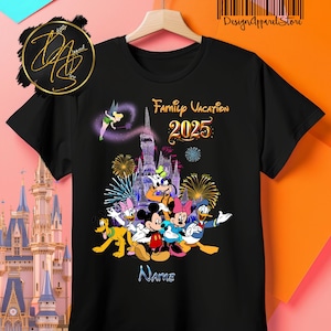 DisneyWorld Vacation 2025, Family Disneyland Trip T-Shirts, Disney Custom Family shirts, Magic Family Trip, Mickey and Friends