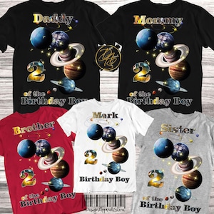 Solar System Birthday Shirt, Personalized Space Shirt, Solar System Family Birthday Tee, Solar System Birthday Party, Teachers Astrophysics