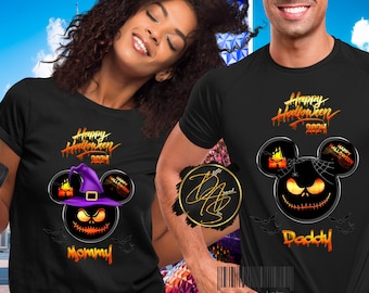 Halloween Party Shirt Happy Halloween Mickey and Minnie T-Shirt Trick Or Treat Shirt Happy Halloween Disney Shirt Happy Halloween
