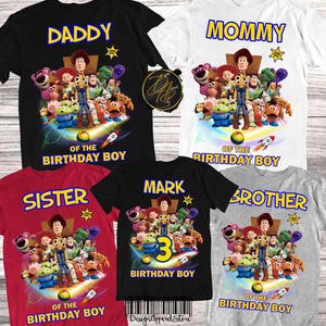 Toy Story Birthday Family Shirt, Toy Story Disney Vacation, All Toy Story Characters Disney Shirt, Toy Story Birthday Party Shirt
