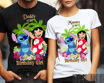 Personalized Lilo and Stitch Birthday Shirt, Birthday Shirts
