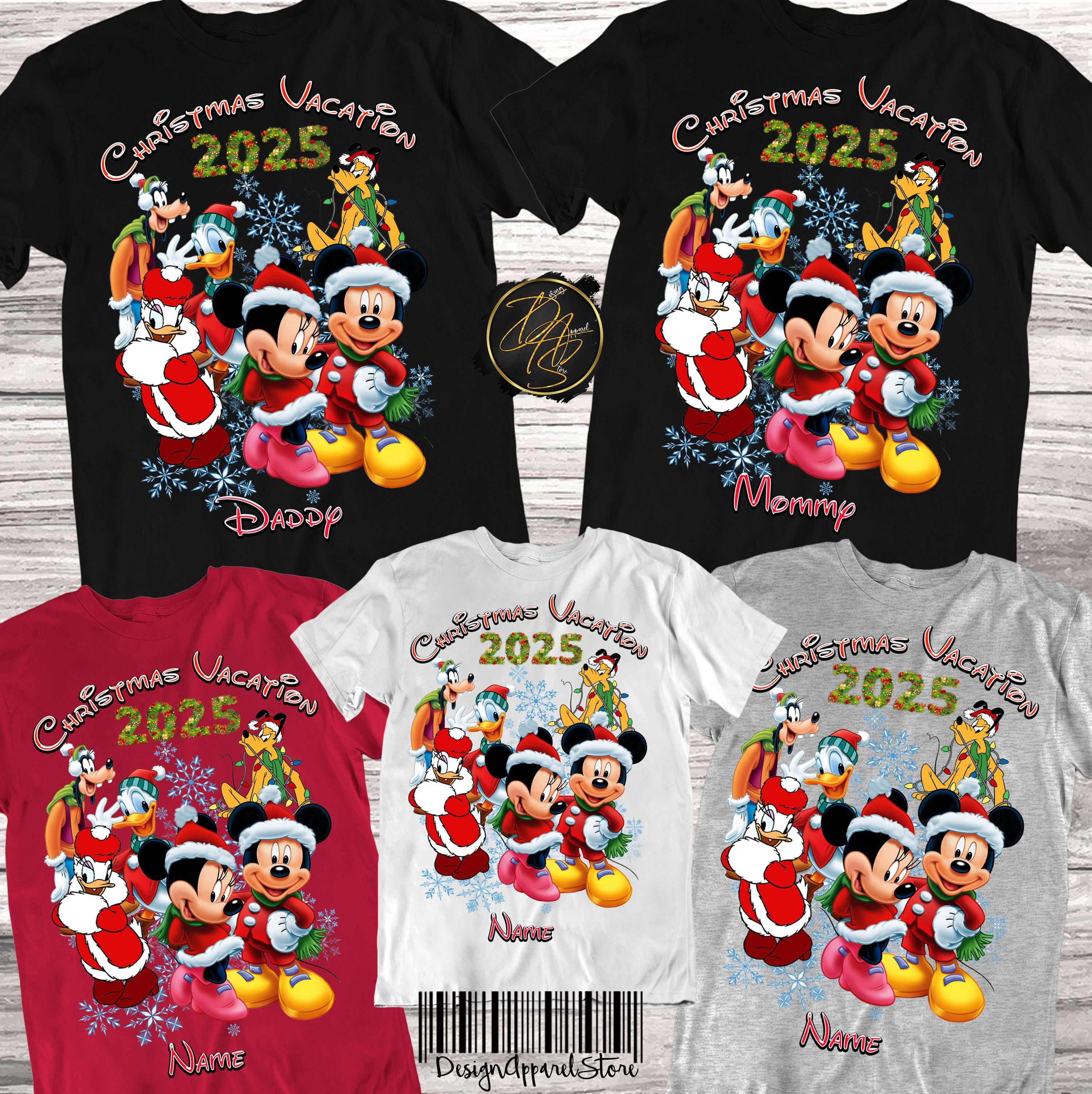 Christmas Vacation Family Shirt, Christmas shirt for Disney Vacation,  DisneyWorld Trip T-Shirts, Mickey and Minnie Mouse Christmas Tee