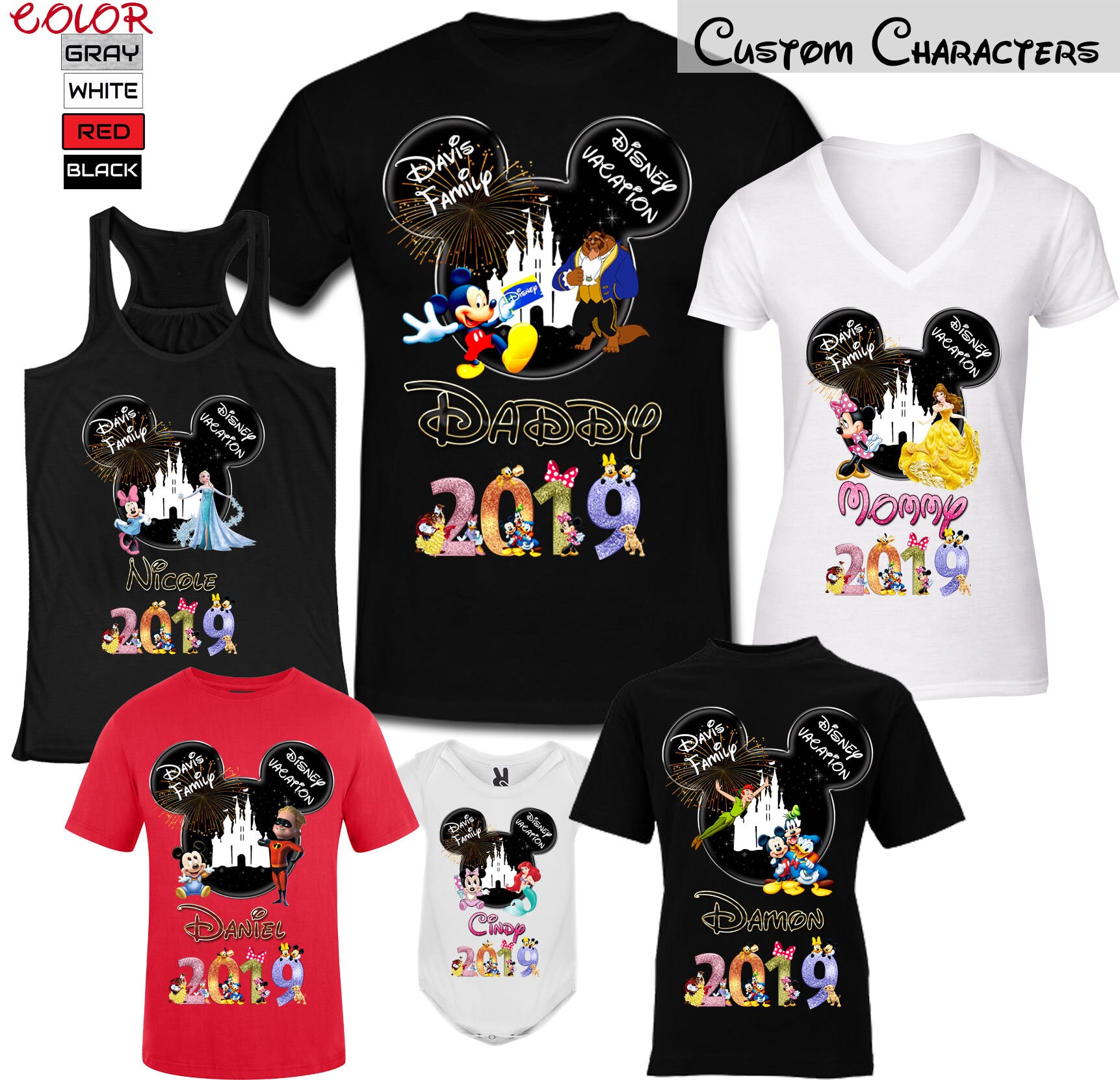 Disney Vacation 2019 Family Shirts Family Disney Trip TShirts Etsy