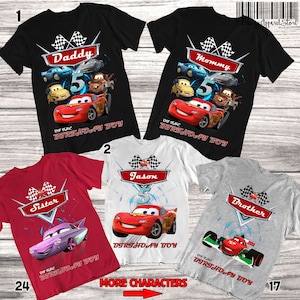 Cars Birthday Shirt Cars Birthday Shirt Cars Birthday Family Shirts Cars Party Shirts Custom Cars Shirts Cars Theme