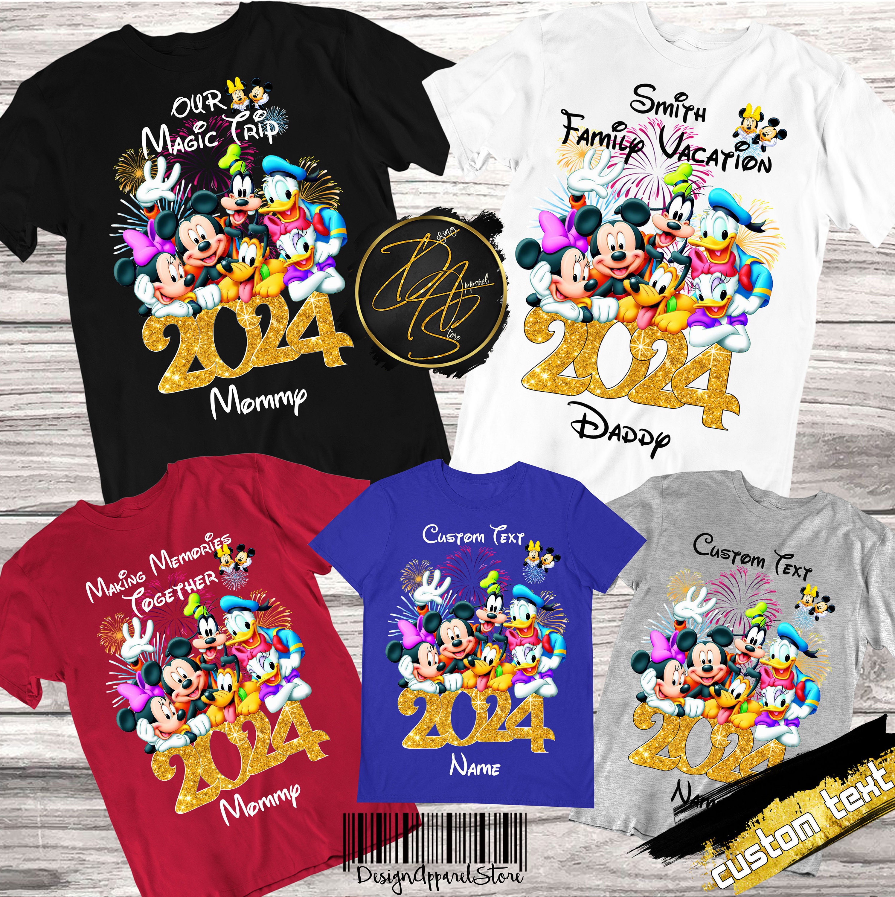 Disneyworld Vacation Family Shirts, Disneyland T-shirts, Mickey and Friends  Disney Trip Cotton Shirts, Disney Vacation 2024 -  New Zealand