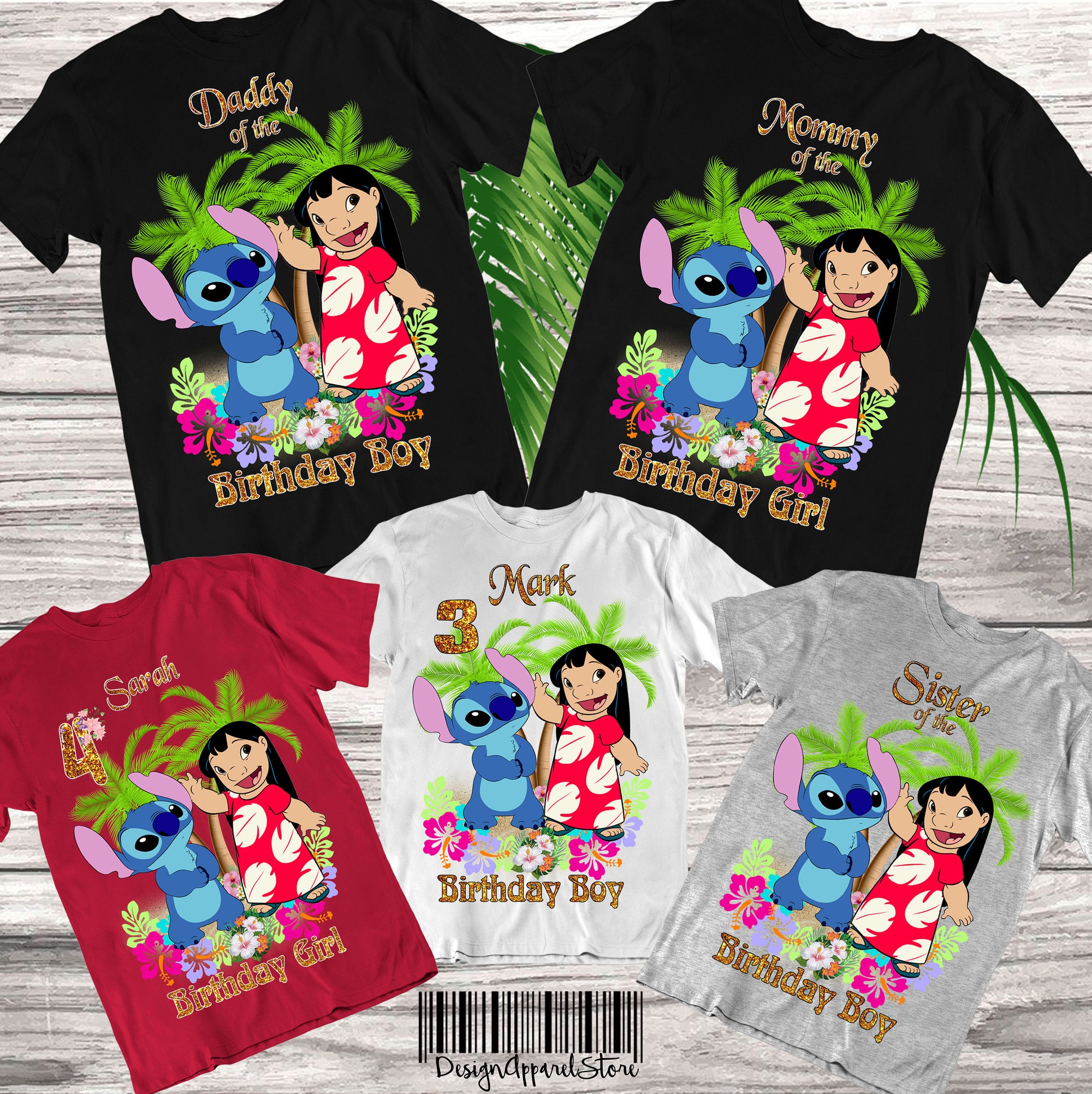 Discover Lilo Und Maschen Familie Geburtstag Party Familie Matching T-Shirt