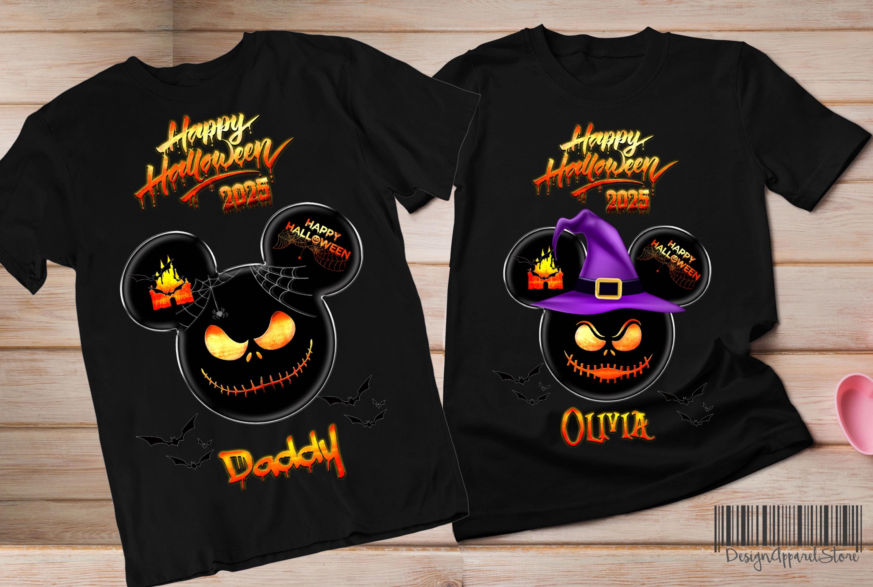 Customized Disney Halloween Shirt, Cute Disney Halloween Shirt, Family  Disney Halloween Shirt, Mickey and Minnie Halloween Party Shirt