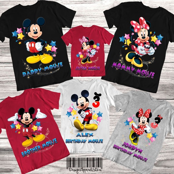 Mickey Mouse de cumpleaños Minnie Mouse Camisas de - Etsy España