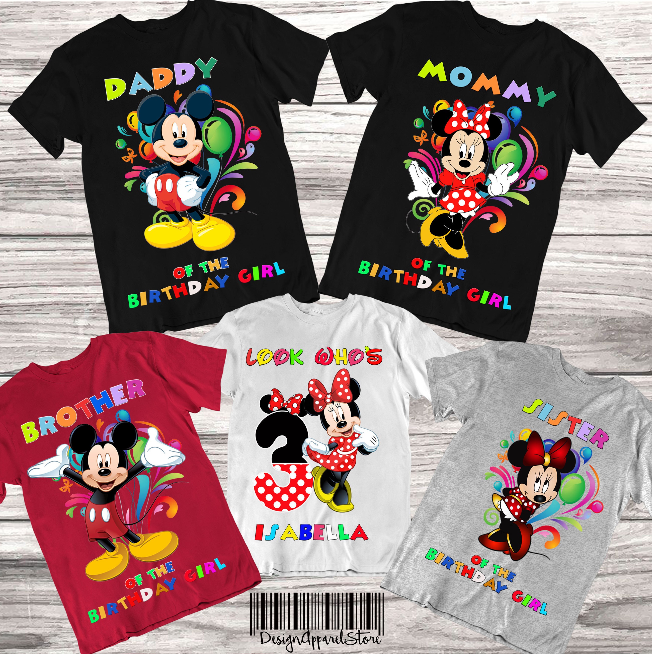 Mickey Mouse Birthday Shirts Minnie Mouse Birthday Shirts Etsy 日本