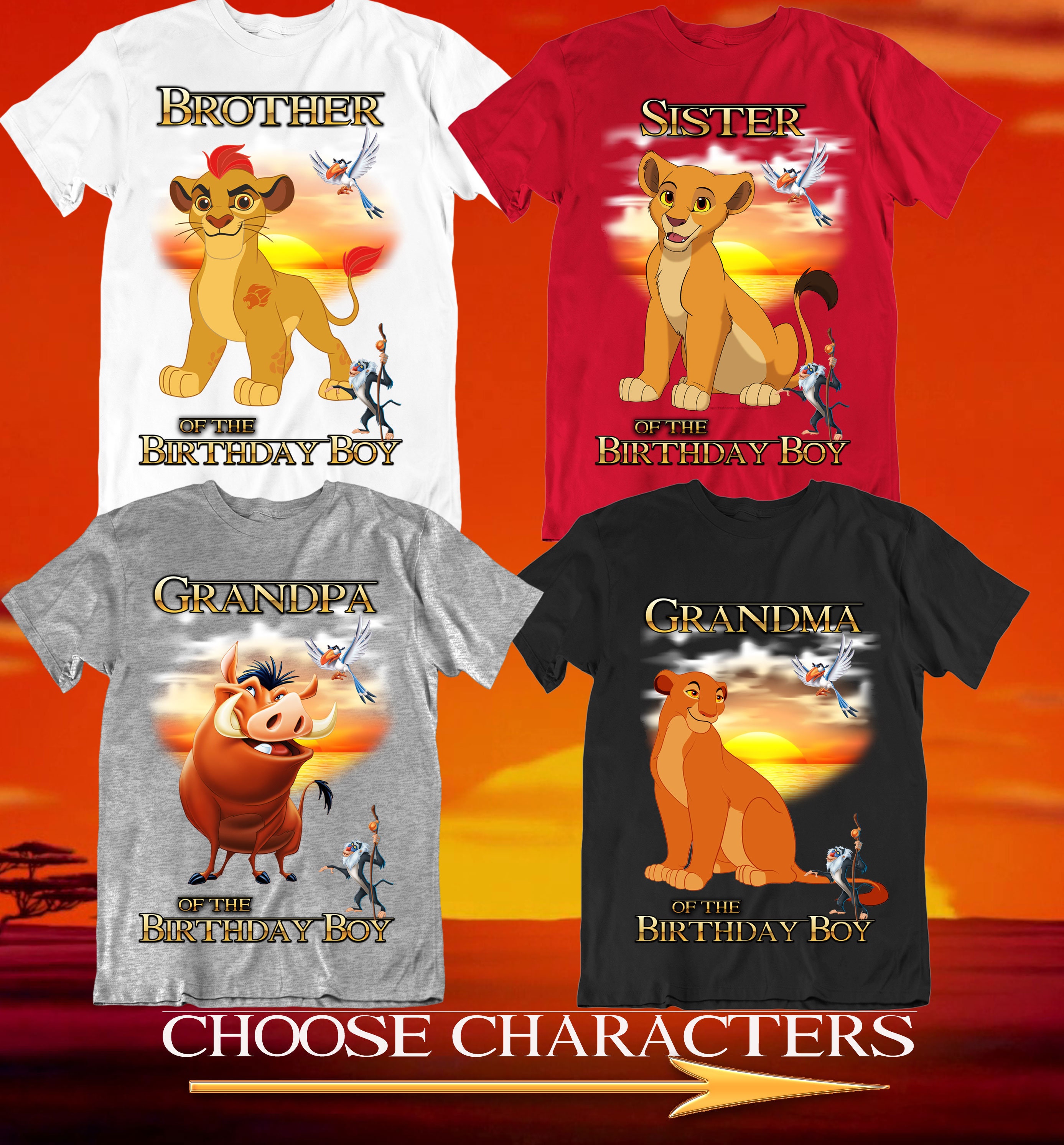 Lion King Birthday Shirt custom personalized t-shirt add any NAME and AGE 