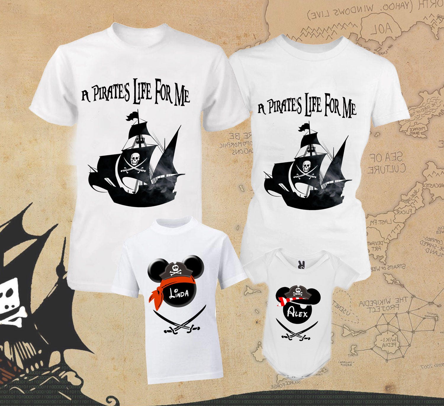 Disney Family TShirts Disney Pirate Family Shirt Disney Tank Etsy