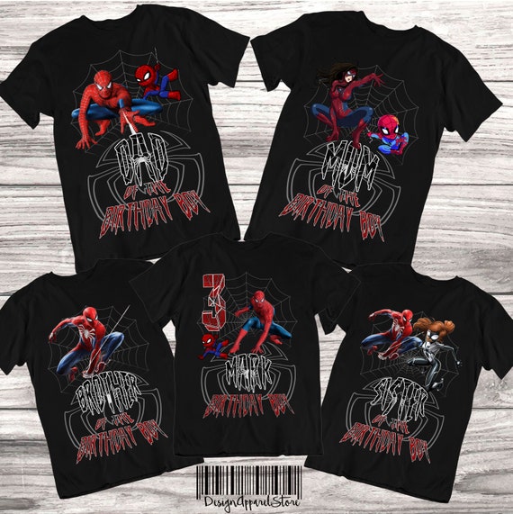 Spiderman cumpleaños camisa Spiderman familia - Etsy España