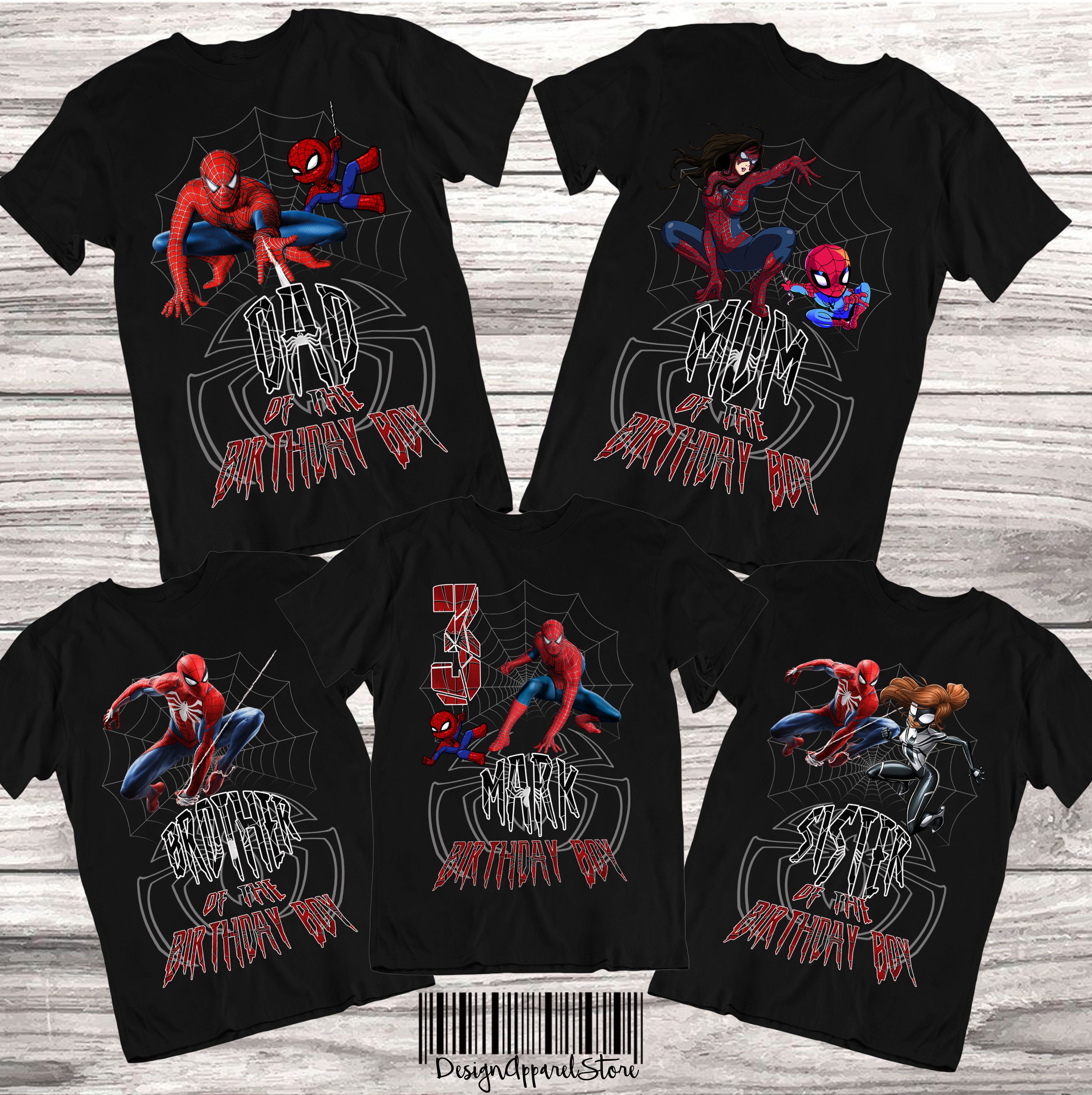 Spiderman Birthday Shirt Spiderman Family Birthday Party Shirt Spiderman  Birthday Party Spiderman Custom Birthday Party T Shirt - Etsy