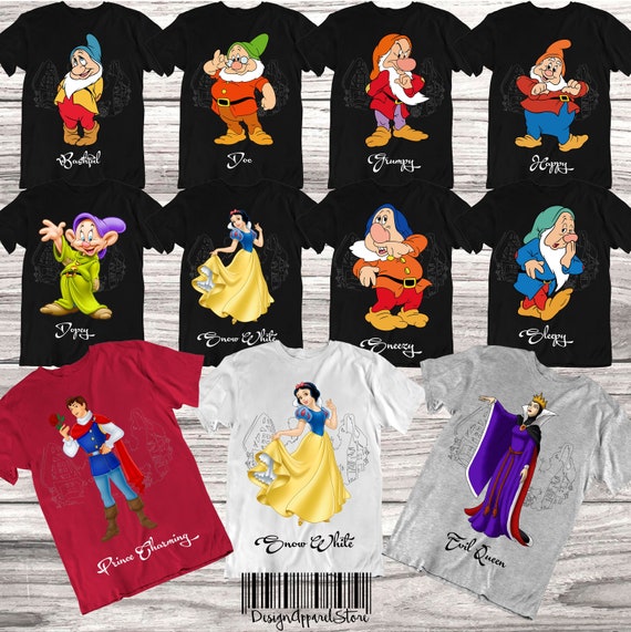 Camisas de siete enanos Blancanieves y siete enanas Camisas de - Etsy México