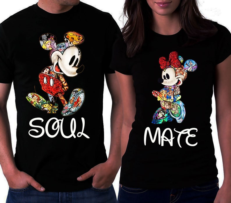 Couple Disney Shirts Soul Mate Shirt Love TShirts Mickey Etsy