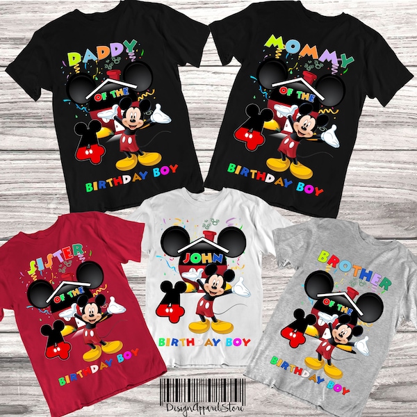 Mickey Mouse Birthday Shirts Mickey Mouse Birthday Shirts DisneyWorld Family Birthday Shirts Mickey Mouse Party Shirts