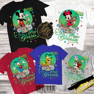 Koszulka z nadrukiem Mickey and Friends Epcot Flower And Garden Festival Koszulka z nadrukiem Flower and Garden Koszulka Let the magic Blossom Epcot Flower and Garden