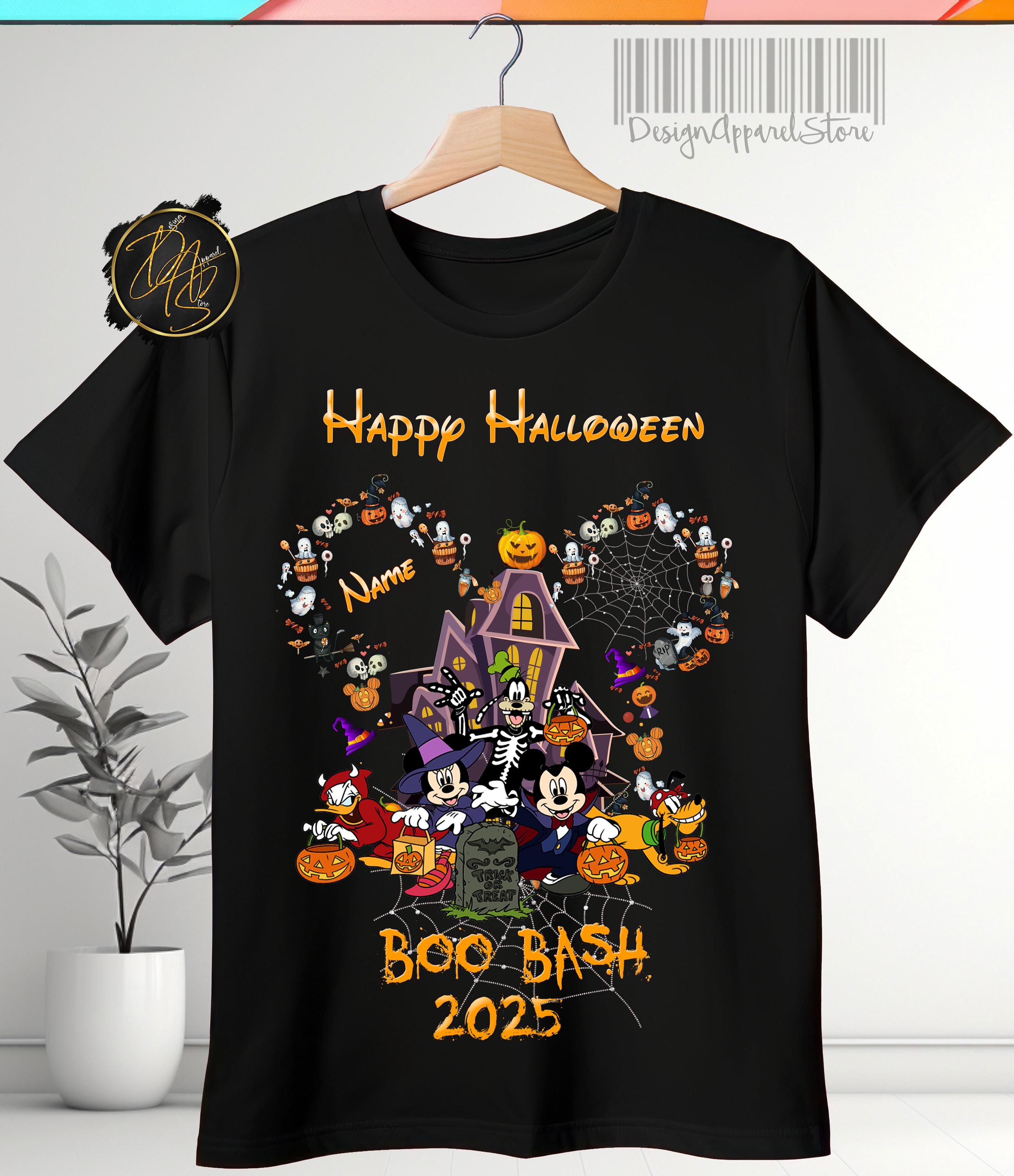 Halloween Mickey and Minnie Shirts, Happy Halloween Shirt, Mickey Head, Boo  Bash Family Trip, Disney World Halloween Family Shirts