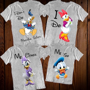 I Don&#39;t Do Matching Shirts Funny Family Shirts Donald and Daisy Shirts Family T-shirts Donald Duck Daisy Duck Custom Shirts