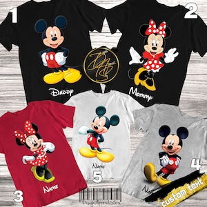 Disneyworld Family T shirts Mickey Mouse and Minnie Mouse Shirt Disneyland Trip Custom Disney Family Shirts Kids and Adults Shirt Etsy