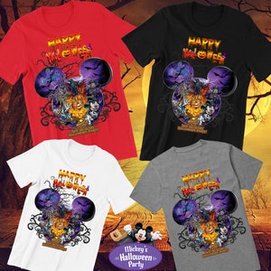 Mickey's Halloween Party Shirt Happy Halloween Mickey and Minnie T-Shirt Trick Or Treat Shirt Happy Halloween Family Shirt Happy Halloween