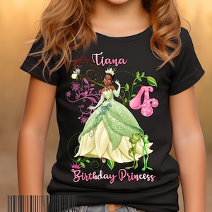 Princess Tiana Birthday Family Shirt, Princess Tiana Birthday Shirt, The Princess and the Frog Disney Family Shirts, Family Party Shirts