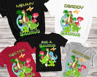 Dinosaurio cumplea os camisa dinosaurio familia cumplea os camisa