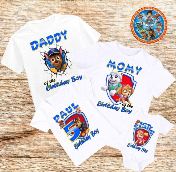 paw patrol birthday shirt